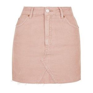 Topshop Moro Pink Corduroy Skirt